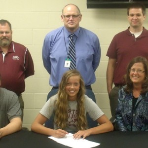 Mikaela Zook signs to play soccer for Hesston College.