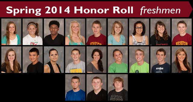 Spring 2014 Hesston College Honor Roll - freshmen