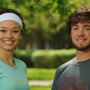2013-14 Hesston College student athletes of the year Makayla Ladwig and Nick Yoder