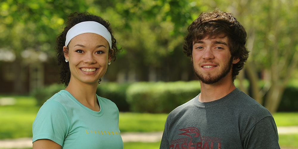 2013-14 Hesston College student athletes of the year Makayla Ladwig and Nick Yoder