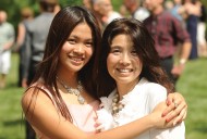 Yoshie Ueno celebrates her Hesston College graduation with her mother, Kayo.