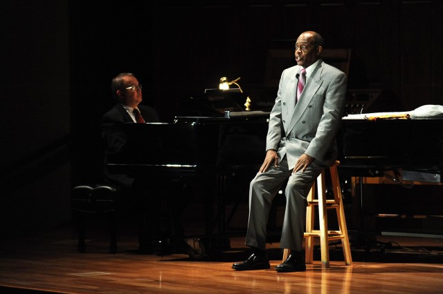 Tony Brown performs his one-man multimedia documentary I Go On Singing: Paul Robeson's Life in His Words and Songs" Sept. 26. Another show, Heavenly Voices, a play which tells the stories of Mennonite women of color was performed following the annual Alumni Banquet Sept. 27. Heavenly Voices was written by Goshen (Ind.) College communications faculty member Pat Lehman.