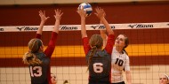 Hesston College volleyball action photo - Alex Hiebert