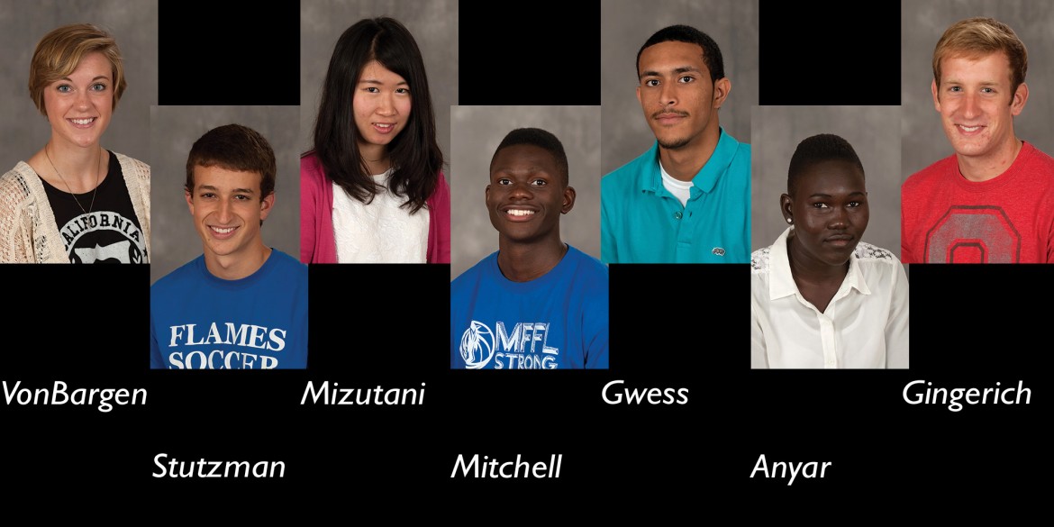 mug shots of selected Hesston students