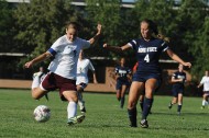 Hesston College women's soccer action photo