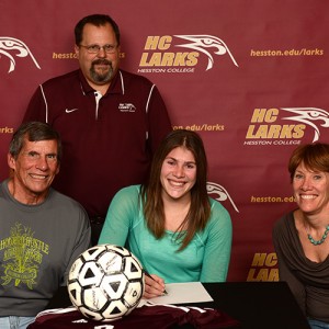 Allison Ebersole signs to play soccer for Hesston College.
