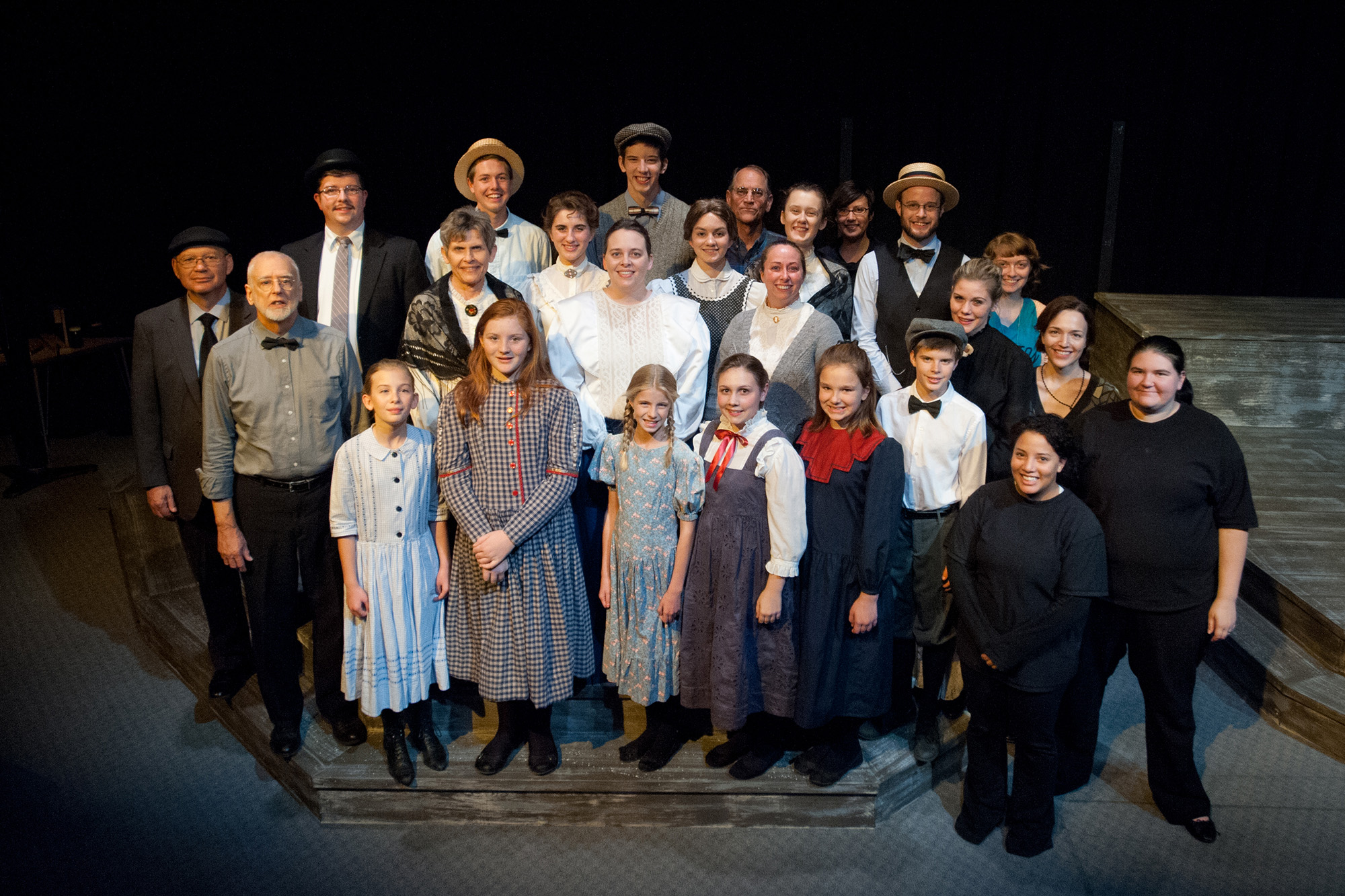 cast and crew photo from the Hesston College production of Our Town