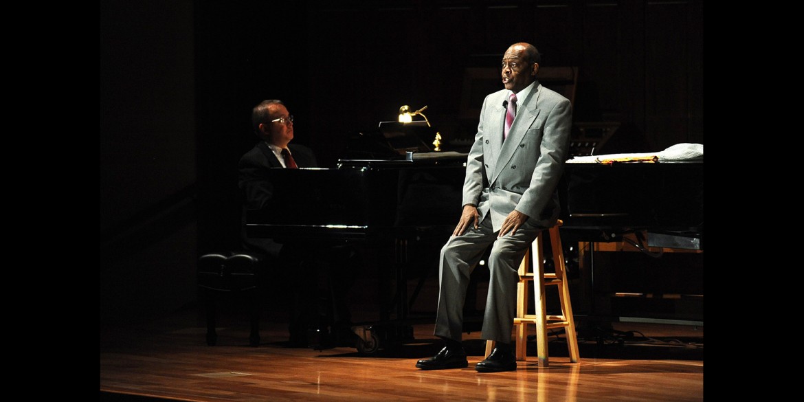 Tony Brown performs I Go On Singing, a tribute to Paul Robeson, at Hesston College Homecoming 2014.