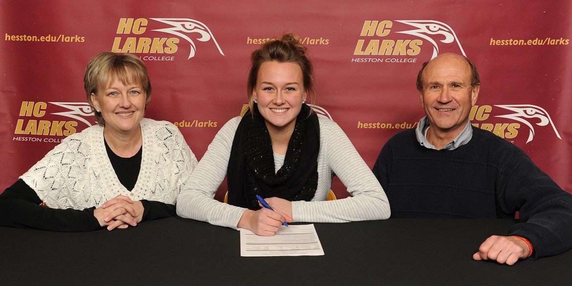 Hannah Heidebrecht signs to run cross country for Hesston College.