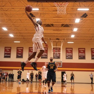 Men's basketball action photo