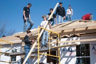 Photo from the spring break service trip to Pilger, Neb. by Desiree Cornona