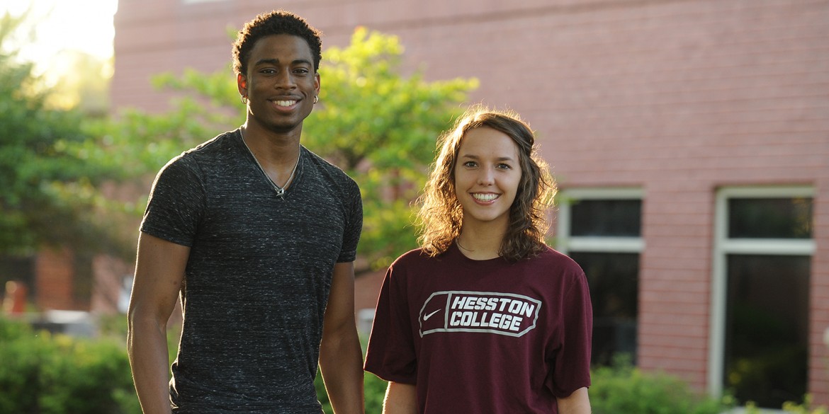 2015-16 Hesston College Student Athletes of the Year Malcolm Mann and Samantha Rimann