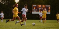 women's soccer action photo - Mikaela Zook