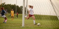 women's soccer action photo - Jessica Donnelly