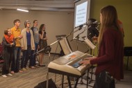 Hesston College campus worship photo