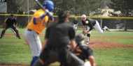 Hesston College baseball action photo