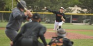 Hesston College baseball action photo