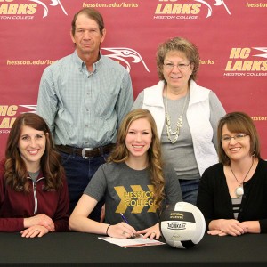 Haley Unruh signs to play volleyball for Hesston College.