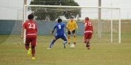 Larks men's soccer goalie Luke Hertzler