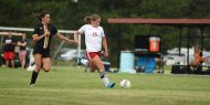 Hesston College women's soccer action photo - Allison Ebersole