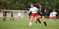 Hesston College women's soccer action photo - Jenna Boller
