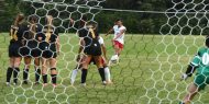 Hesston College women's soccer action photo - Mika Matsuda