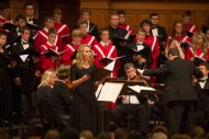 Adele Hofer '17 sings a solo at the Gala Concert at Homecoming 2016