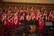 Hesston High School's women's chorus performs at the Gala Concert at Homecoming 2016