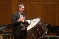 John Sharp shares stories from Hesston College's history at the Gala Concert at Homecoming 2016