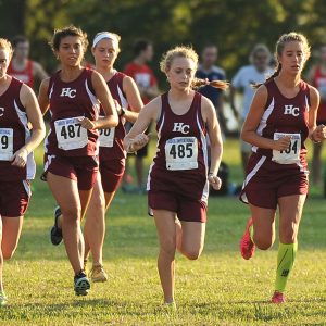 women's cross country action photo