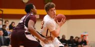 men's basketball action photo
