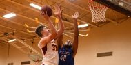 men's basketball action photo
