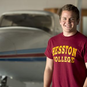 Jordan Stoltzfus, Hesston College sophomore aviation student