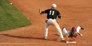 Hesston College baseball action photo