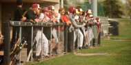 Hesston College baseball action photo