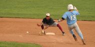 Hesston College baseball action photo