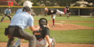 Hesston College baseball action photo
