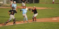 Hesston College baseball action photo