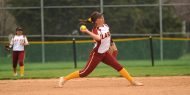 Hesston College softball action photo