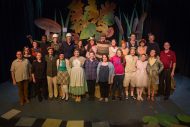 cast and crew photo from Hesston College production of A Year with Frog and Toad