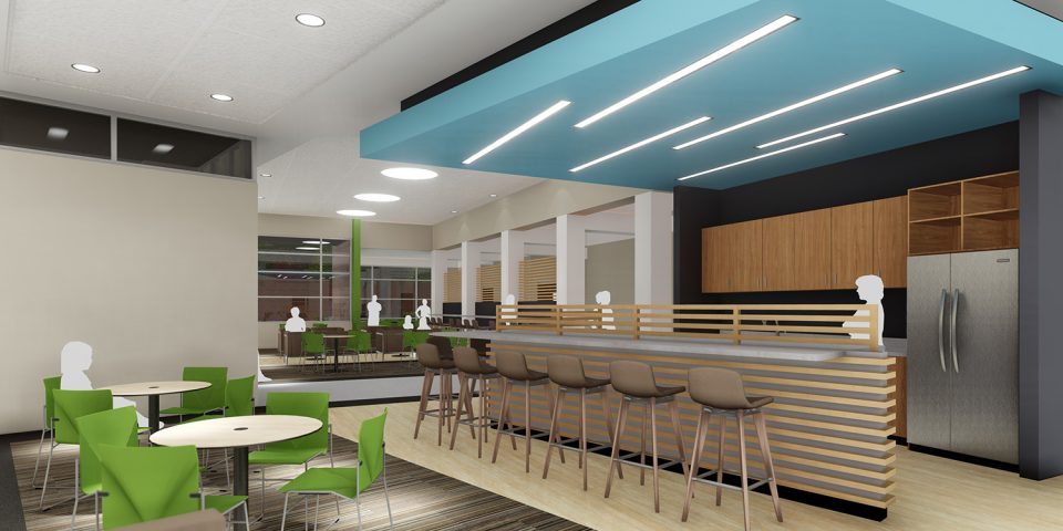 architect's rendering of Bonnie Sowers Nursing Education Center interior