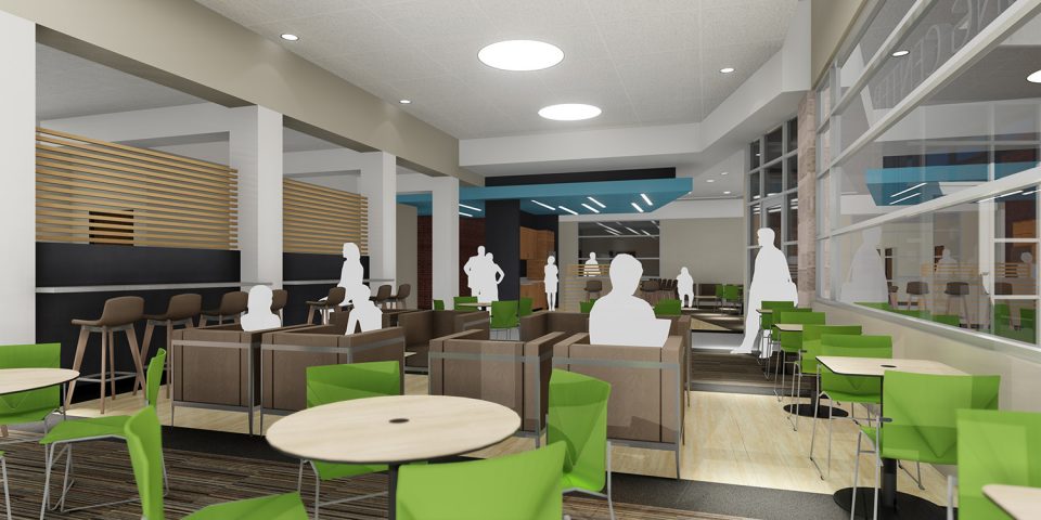 architect's rendering of Bonnie Sowers Nursing Education Center interior