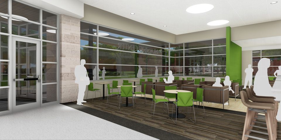 architect's rendering of Bonnie Sowers Nursing Education Center interior