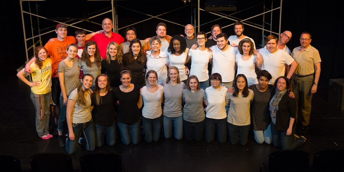 cast and crew photo from Hesston College production of Working