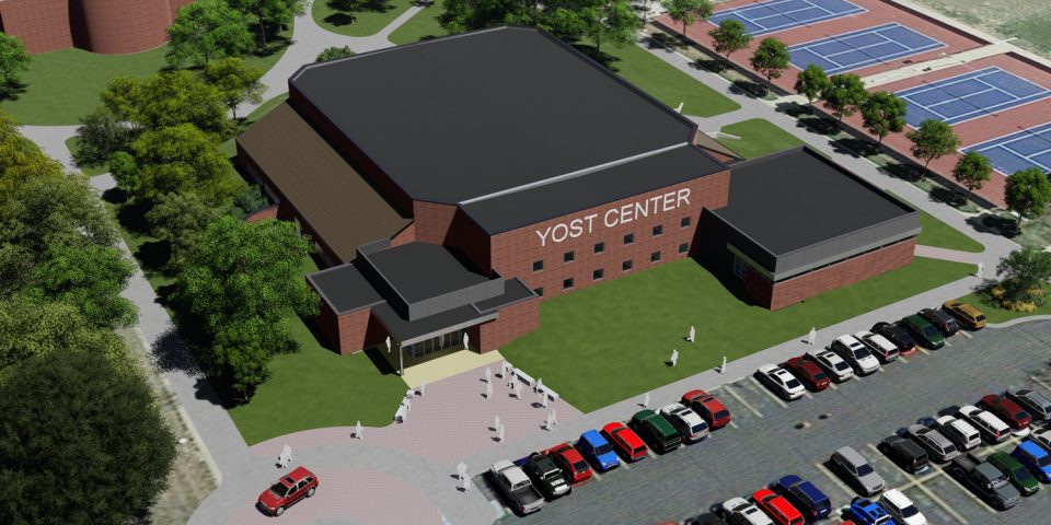 architect's rendering of Yost Center updates