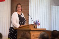 Faith Hershberger Penner speaks at the Partner and Inauguration Luncheon