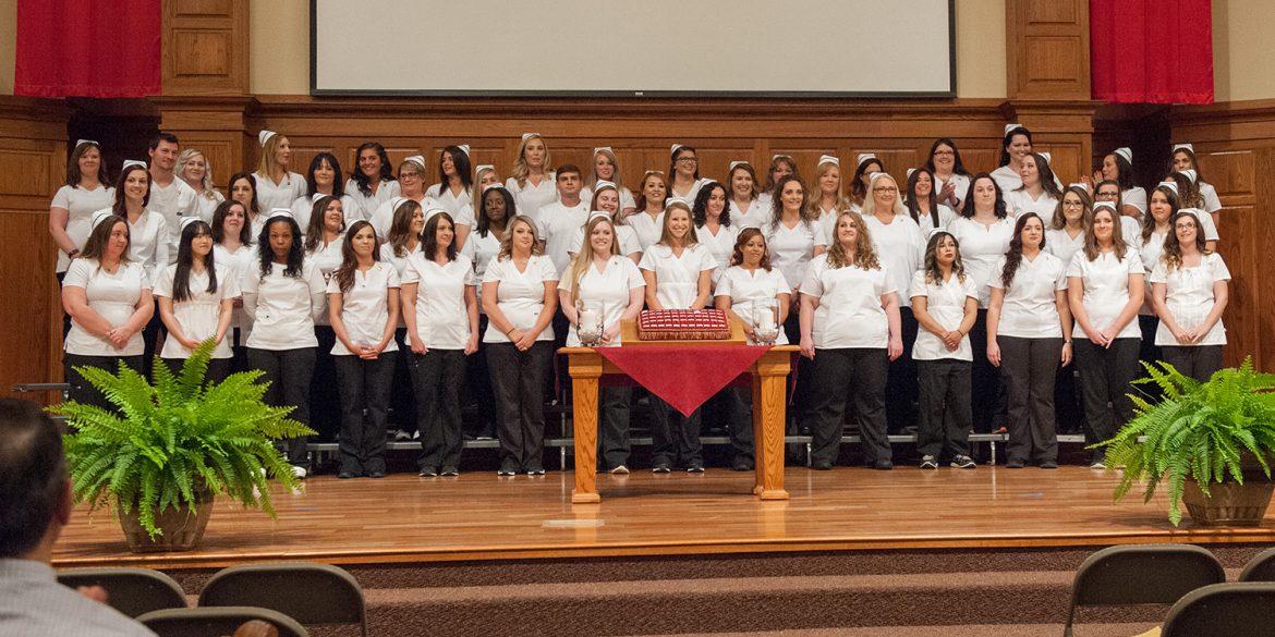 Hesston College’s 50th graduating nursing class was recognized at nursing pinning May 13. The ceremony marked both the first BSN class and the last ADN class.