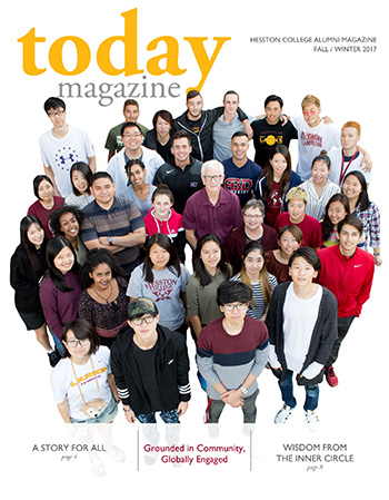 Hesston College Today fall/winter 2017 cover - Grounded in community, globally engaged