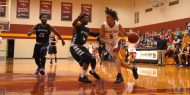 Hesston College men's basketball action photo - Coye Campbell