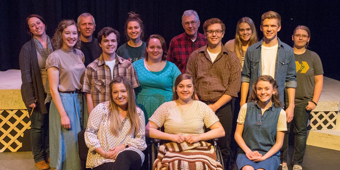 cast photo from Hesston College production of And They Dance Real Slow in Jackson